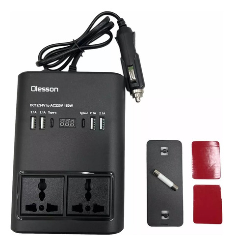 Inversor De Voltaje 12v A 220v Para Auto Camioneta 150w 4usb