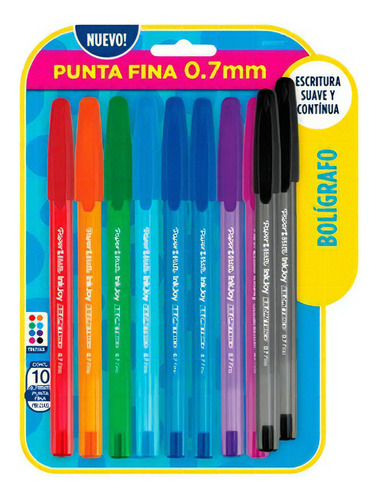  Bolígrafos Paper Mate 100st X10 Colores Surtidos