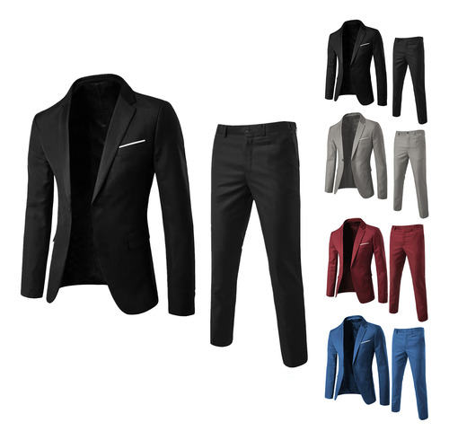 Conjunto De Traje Con Botones Para Hombre, Pantalones De Oto
