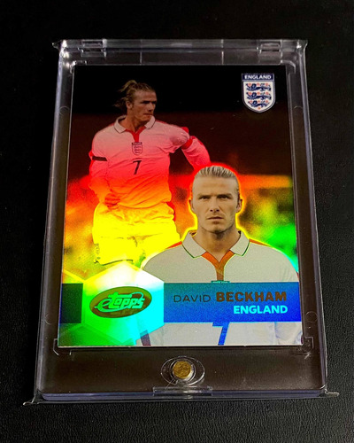 David Beckham Tarjeta Topps Holo Limited Edition Inglaterra