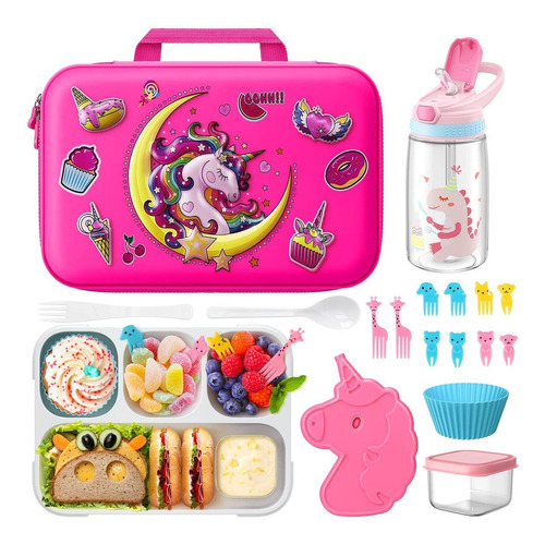 Wayeee Lunch Box With Lunch Bag Bento Box Set For Girls - In