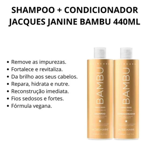 Kit Jacques Janine Bambu Shampoo 450ml + Condicionador 440ml