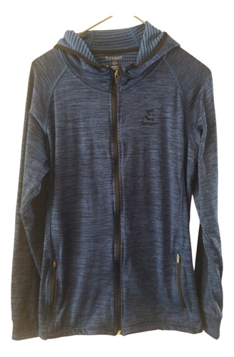 Campera Deportiva Eurosport Azul Con Capucha De Hombre Azul L (Usado)