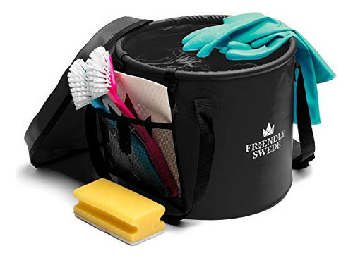 The Friendly Swede Cubo Plegable Con Tapa, Cubo Plegable Par