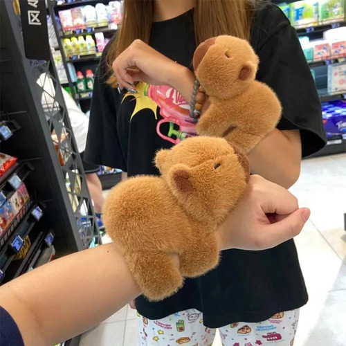 Pulsera De Felpa Con Forma De Capibara, Suave Y Divertida