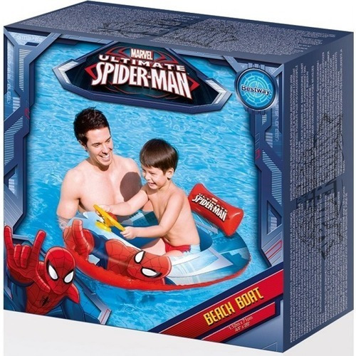 Bestway Bote Spider Man Con Volante 112x71 .. En Magimundo !