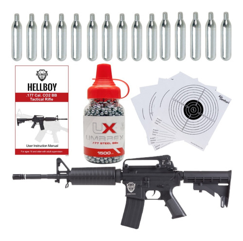 Rifle Hellboy M4 R15 Fps 495 Cal.177 (4.5mm) Xchws C