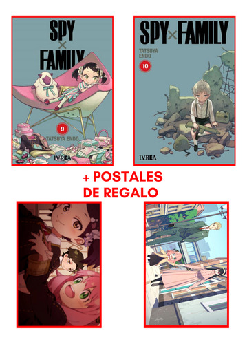 Combo Spyxfamily 9 A 10 - Postales De Regalo - Manga - Ivrea
