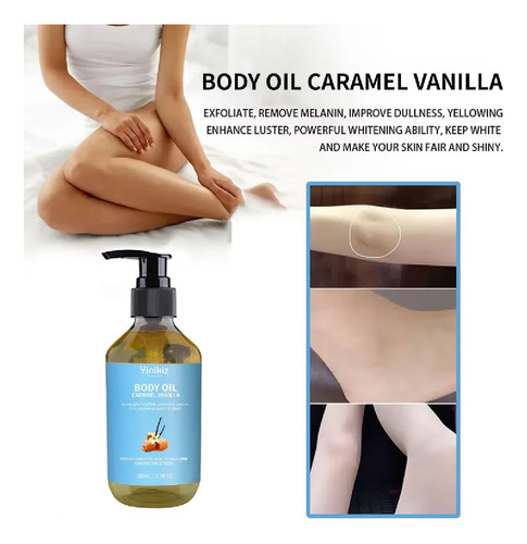 Aceite Corporal De Masaje De Caramelo Y Vainilla, Nutritivo