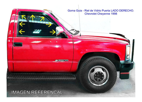 Goma Riel Vidrio Puerta Derecha Chevrolet Cheyenne 98