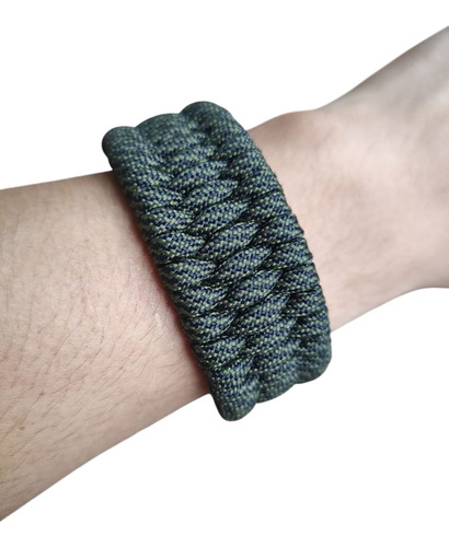 Bracelete Paracord 550 Trilobite Várias Cores Feito À Mão Verde Oliva