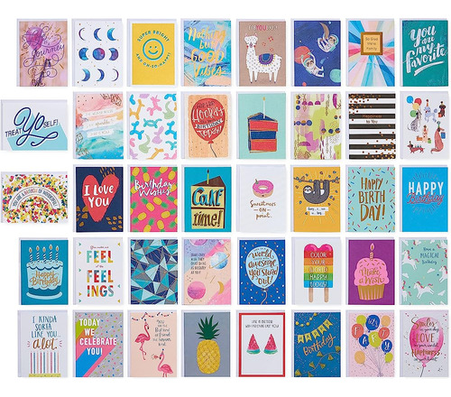 American Greetings Deluxe Birthday Card Assortment, Brillant