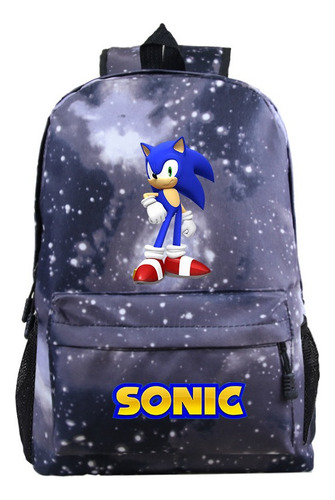 Mochila Escolar Unisex For Estudiantes Sonic For Niños Y Niñ