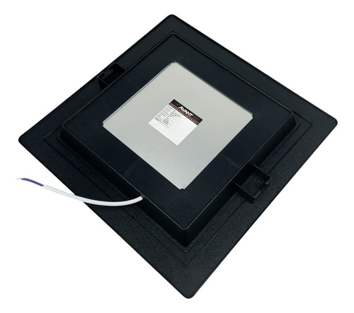 Plafon Painel Embutir Quadrado Preto 21x21 18w 4000k Avant