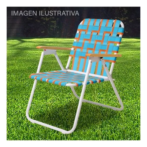 Sillón Plegable Cintas Reposera X2 Camping Silla Playa Envío