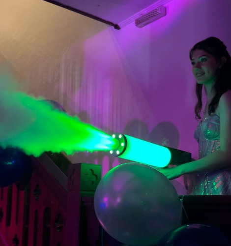 Alquiler Pistolas Co2 Led Humo Bajo Nieve Lanza Papeles Jets