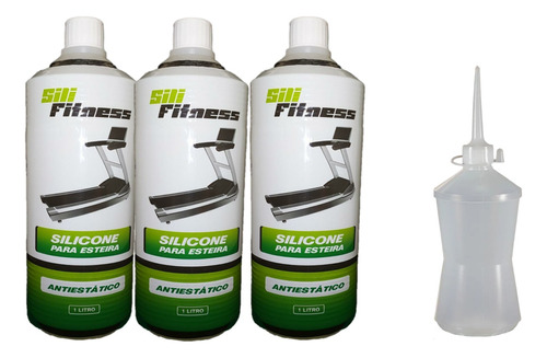 Kit 3 Silicones Lubrificante Para Esteira Sili Fitness 1l