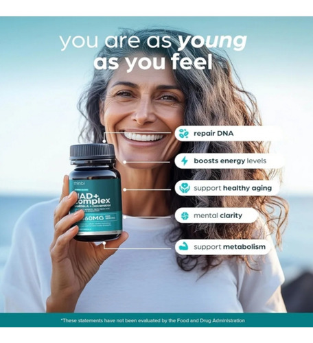 Nad+ Complex Resveratrol Com Urolitina A * Importado * Eua Coq10, Apigenin, Alpha Lipoic Acid, Grape Seed, Pterostilbene, Astaxanthin, Green Tea, & Turmeric