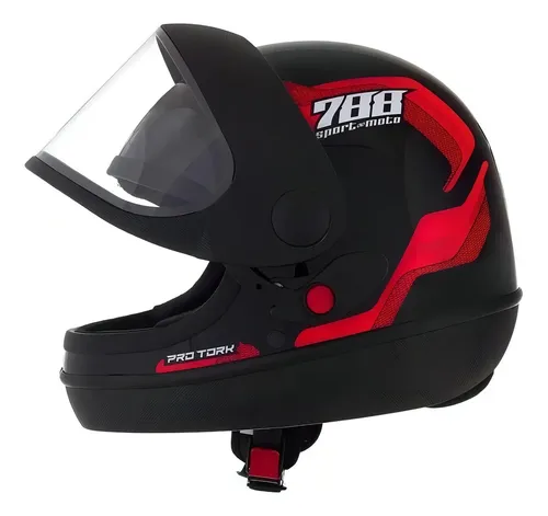 Capacete Integral Pro Tork Sport Moto 788 Rojo Talla 60 con Viseira UV — foto 1