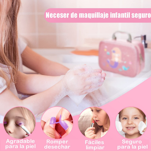 Kit De Maquillaje Lavable 24 Piezas Para Niñas Pequeñas