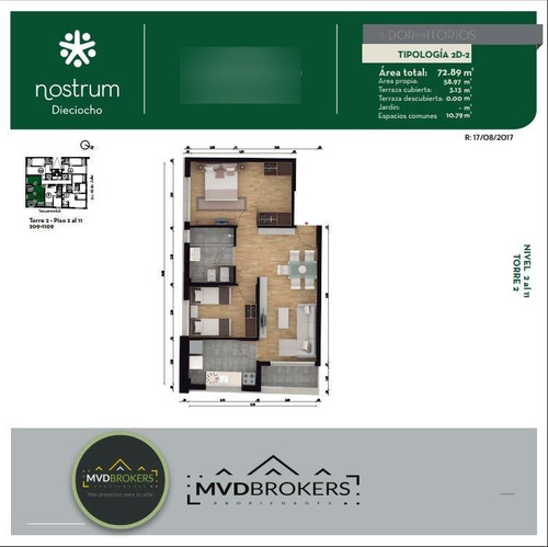 Imagen 3 de 24 de Nostrum Dieciocho | Venta Apartamento 2 Dormitorios A Estrenar Sobre Av. 18 De Julio | Centro