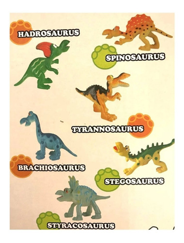 Imagen 8 de 10 de Set De Dinosaurios X6 10cm Divertido Rex Juguete Niño Regalo