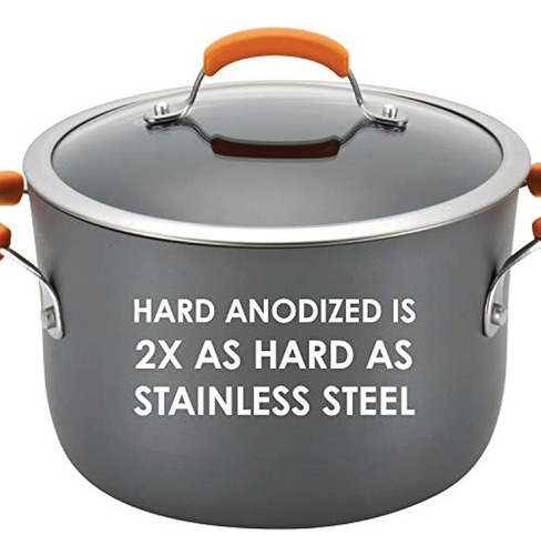 Rachael Ray Hard Anodizado Ii Lavavajillas Antiadherente Saf