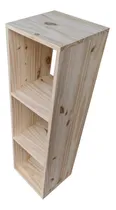 Comprar Repisa Estanteria Organizador Apoyo Cubo X 3 Espacios Pino 