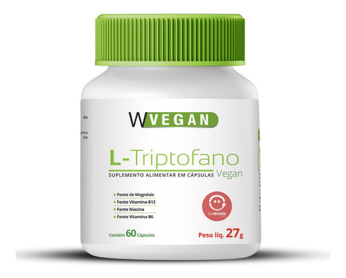 L Triptofano Vitamina B12 B6 Magnesio 60 Capsula