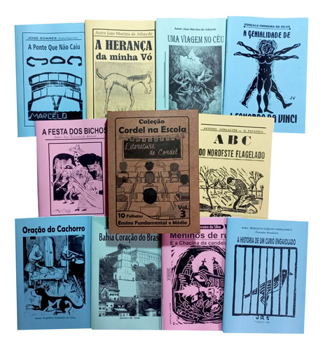 Coleção Cordel Na Escola Vol: 1, 2, 3 (30 Folhetos)