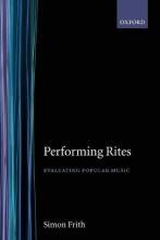 Libro Performing Rites : Evaluating Popular Music - Simon...
