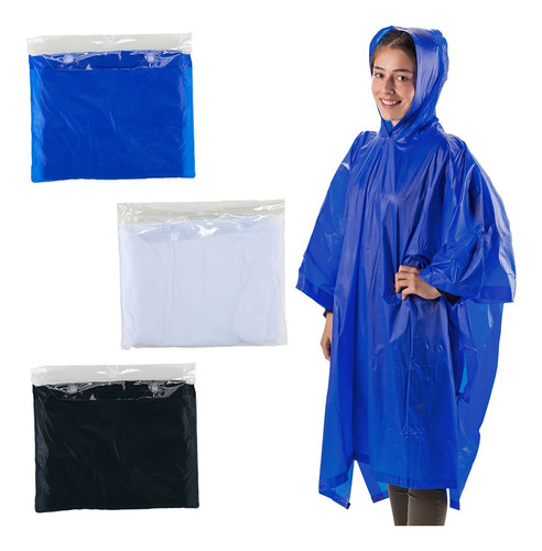 Poncho Pvc Con Estuche Capa Impermeable Protege Moto Traje