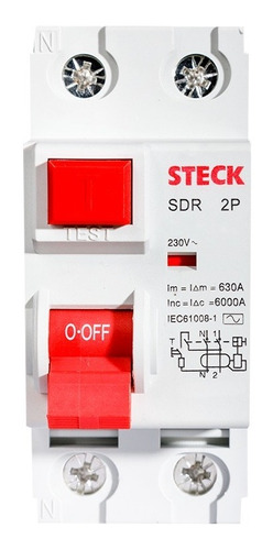 Disyuntor Diferencial Bipolar 2x63 Amp - 30ma | Steck