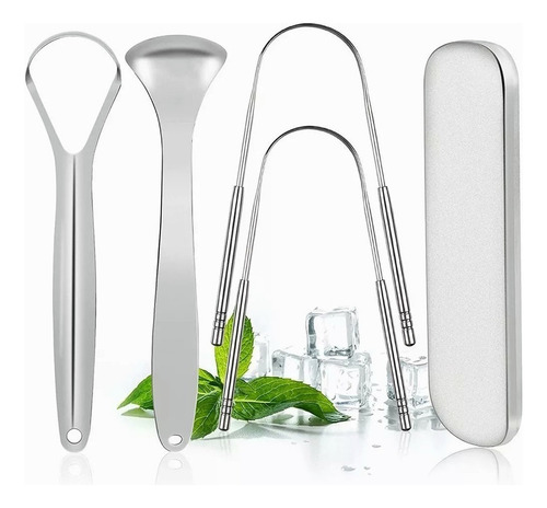 Z Limpiador Lingual Oral Raspador De Lengua Acero Inoxidable