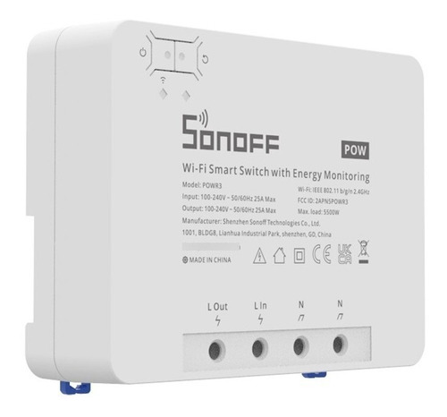 Medidor De Energía Wifi Pow R3 25a.