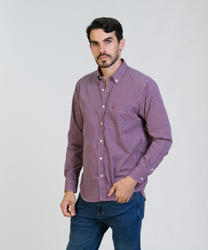 Camisa Cuadros Hombre Brooksfield Regular Fit Bolsillo 3581b