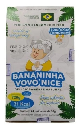 Doce Bananinha Caseira Sem Açúcar 100% Natural Dp C/ 24 Und