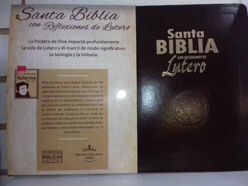 Biblia Con Reflexiones De Lutero Rvr60 Imitación Piel Café