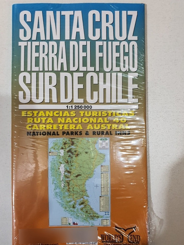 Mapa Santa Cruz- Tierra Del Fuego- Sur De Chile