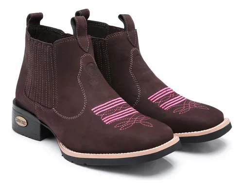 Botina bico hotsell quadrado feminina