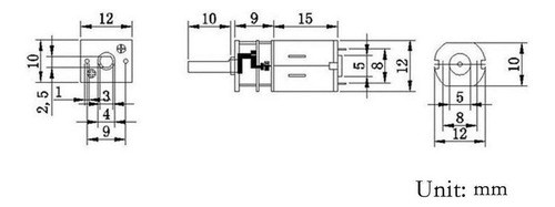 2x Motor De Engranaje Dc Metal Transmisión Eléctrica