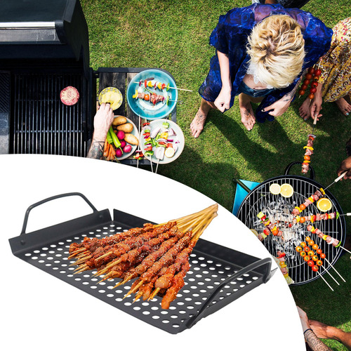 Plato Para Asar Para Barbacoa, Sartén Con Agujeros, Sartén