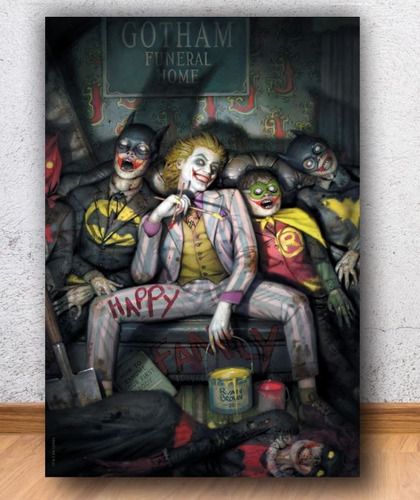 Cuadro Decorativo En Canvas Joker Loco Arte Terror - 20