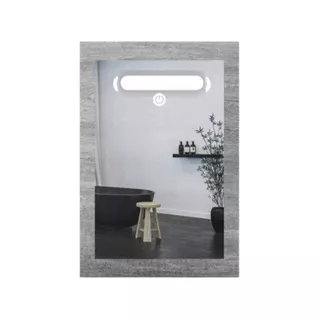 Botiquin Gabinete Con Espejo Led Para Baño O Recamara Gris