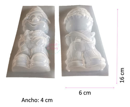 Molde Alcancía Payaso 3d Moshito Kady Para Yeso S/ranura Blanco