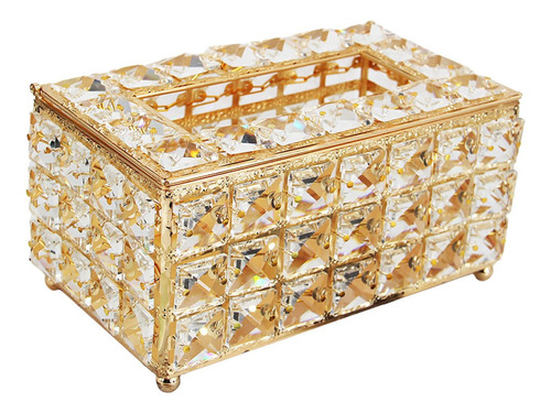 Caja Rectangular De Cristal Para Pañuelos Faciales,