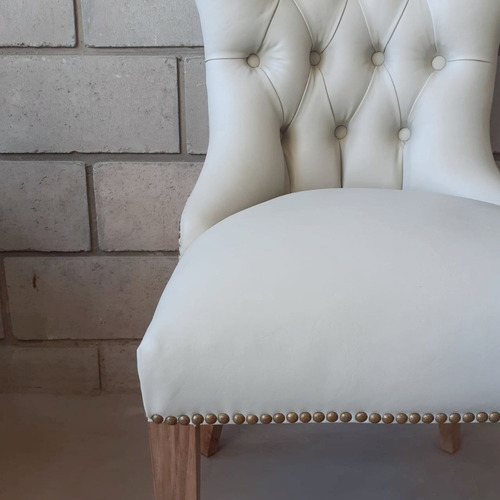 Imagen 4 de 10 de Silla Comedor Cabecera Capitone Madera Paraiso Premium
