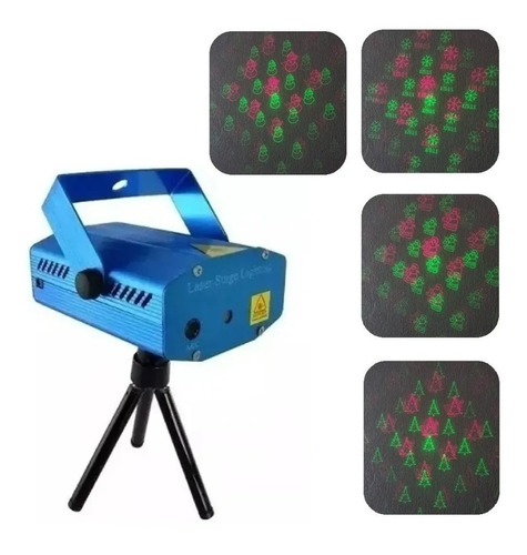 Proyector Laser Mini Luces Fiesta Navidad Puntos Proyector