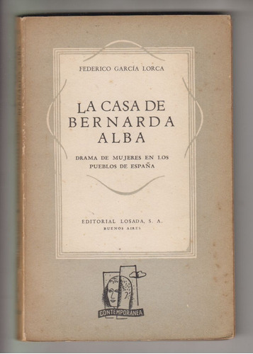 1945 Federico Garcia Lorca 1a Edicion Casa De Bernarda Alba