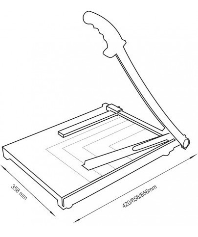 Imagen 5 de 7 de Guillotina A3 Cizalla A Palanca Autoafilable Dasa M4 46 Cm